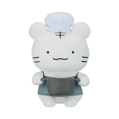 BANDAI "Ichiban Kuji" -White Tiger and Black Tiger ~Party for Everyone~- A Prize White Tiger Plush in Cooking Style