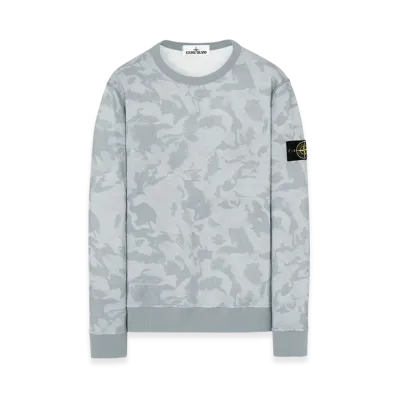 Stone Island 605E4 Big Loom Camo Sweatshirt - 20SS "Sky Blue"