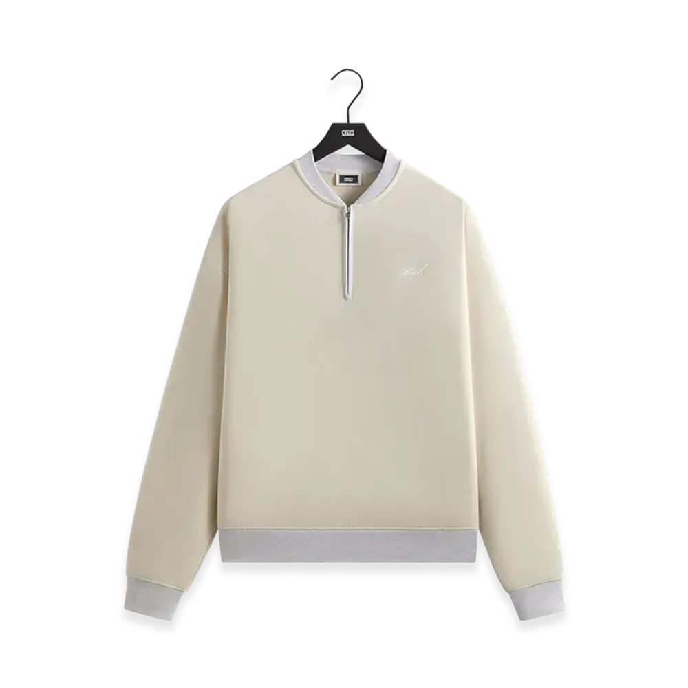 Kith Quarter Zip Terry Nelson Crewneck "Sandrift"
