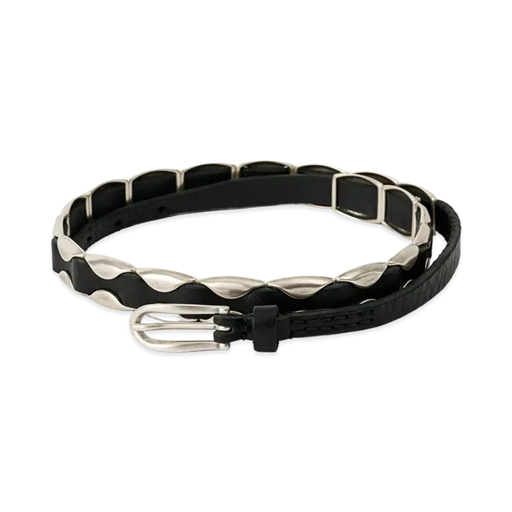 OUR LEGACY Billow Belt "Oily Black Leather"