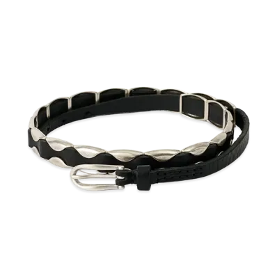 OUR LEGACY Billow Belt "Oily Black Leather"