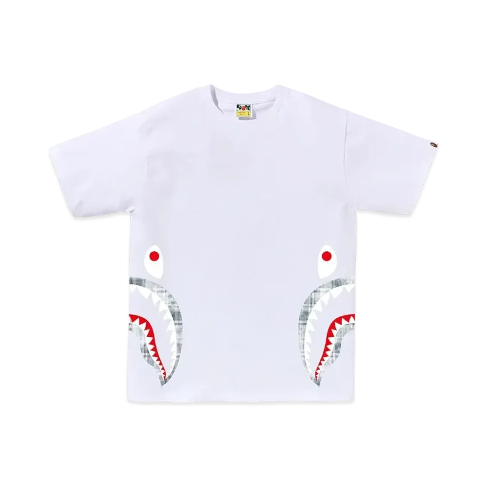 A BATHING APE Side Shark Tee "White"