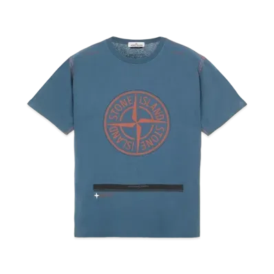 Stone Island 20892 COTTON JERSEY 'ULTRA INSTITUTIONAL ONE' PRINT_REGULAR FIT "Teal"