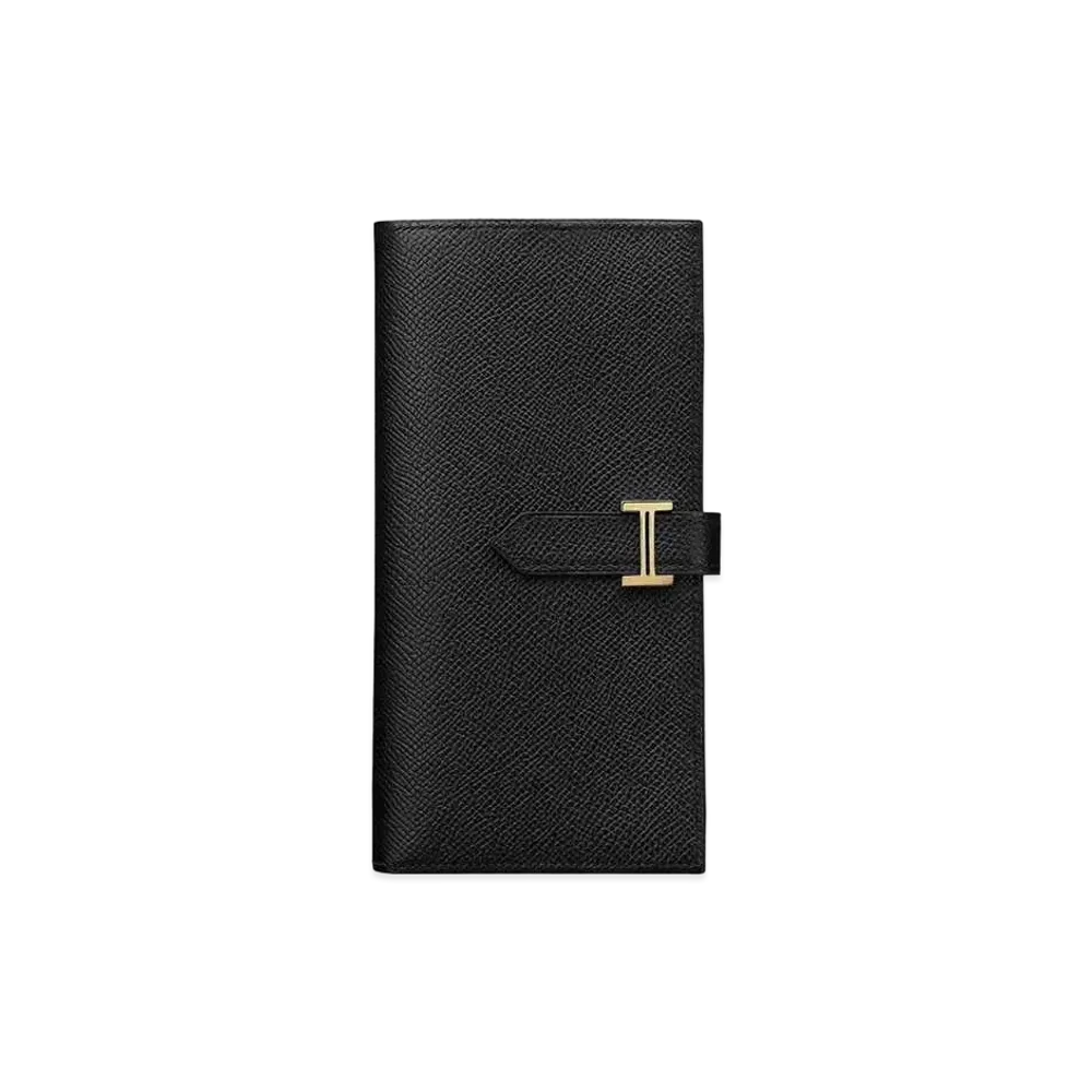 Hermes Bearn Classic Wallet "Noir/Gold"