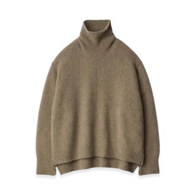 ssstein Cashmere/Sable Tweed Knit Turtle Neck LS "Beige"
