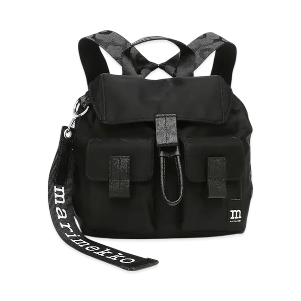 Marimekko Unikko Everything Backpack S "Solid Black"