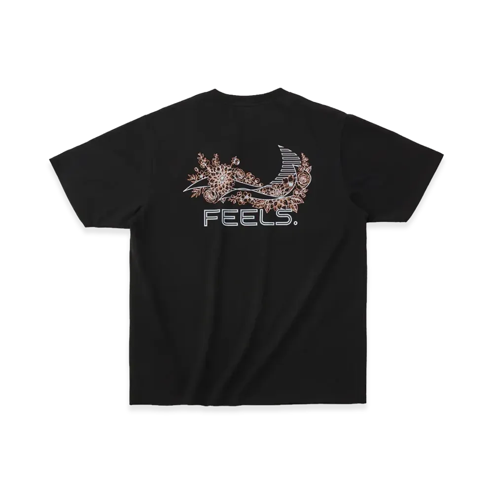 FEELS. Flower Logo Print T-Shirt "Black"