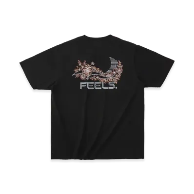 FEELS. Flower Logo Print T-Shirt "Black"