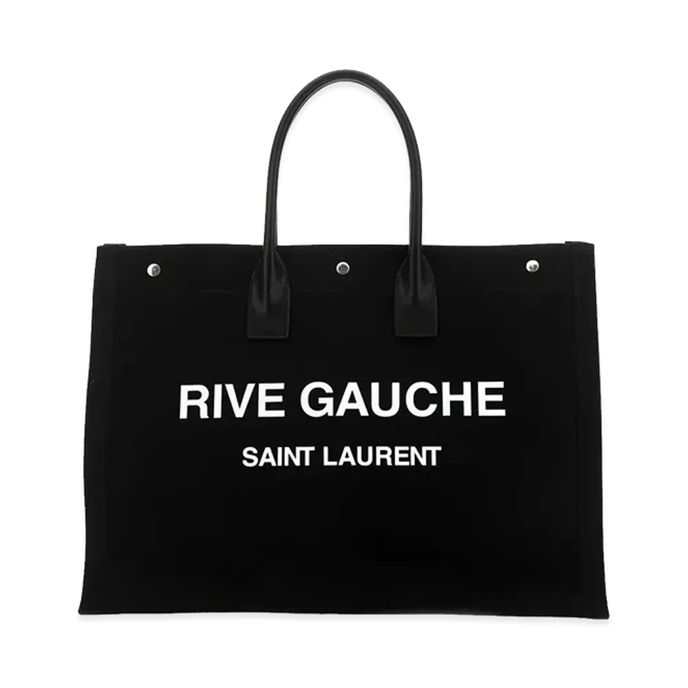 Saint Laurent Canvas Large Rive Gauche Shopping Bag "Black"