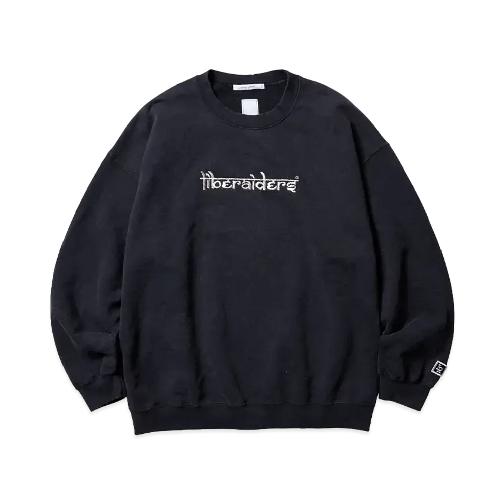 Liberaiders EMBROIDERY LOGO CREWNECK "BLACK"