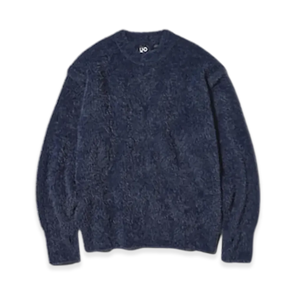 GU x UNDERCOVER Shaggy Crew Neck Sweater "Navy"