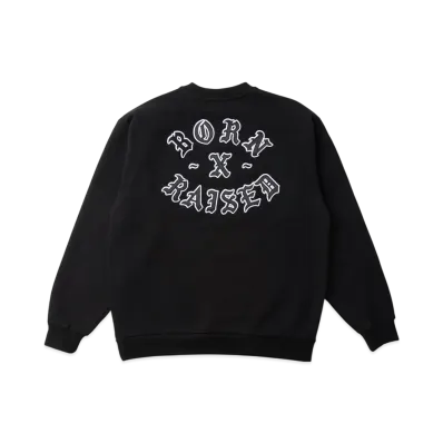 BORN X RAISED x NEW ERA x Dodgers Applique Rocker Crewneck "Black"