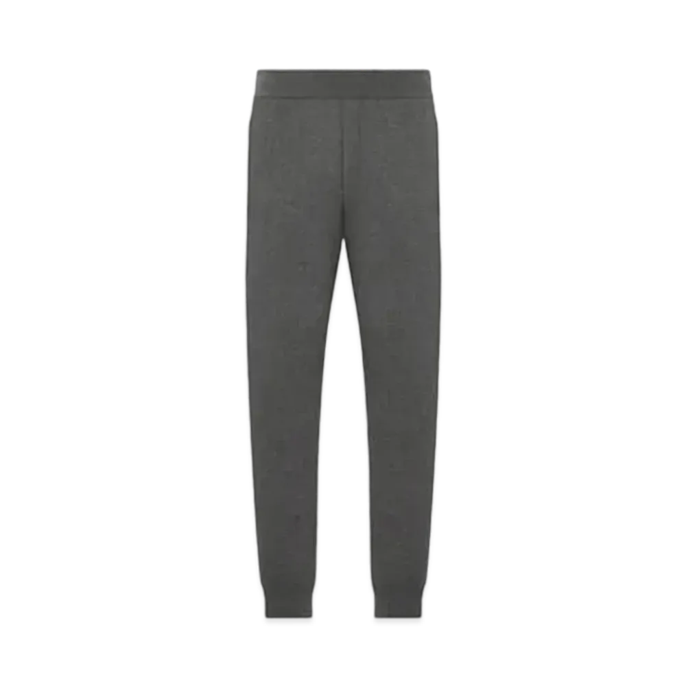 Dior Track Pants Cotton Knit and Cashmere "Gray"