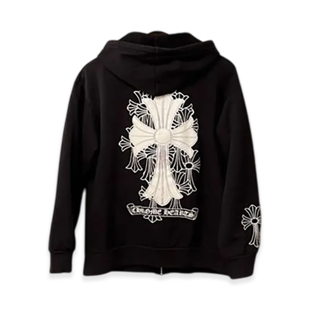 Chrome Hearts Cemetery Cross Dagger Zip Hoodie "Black"