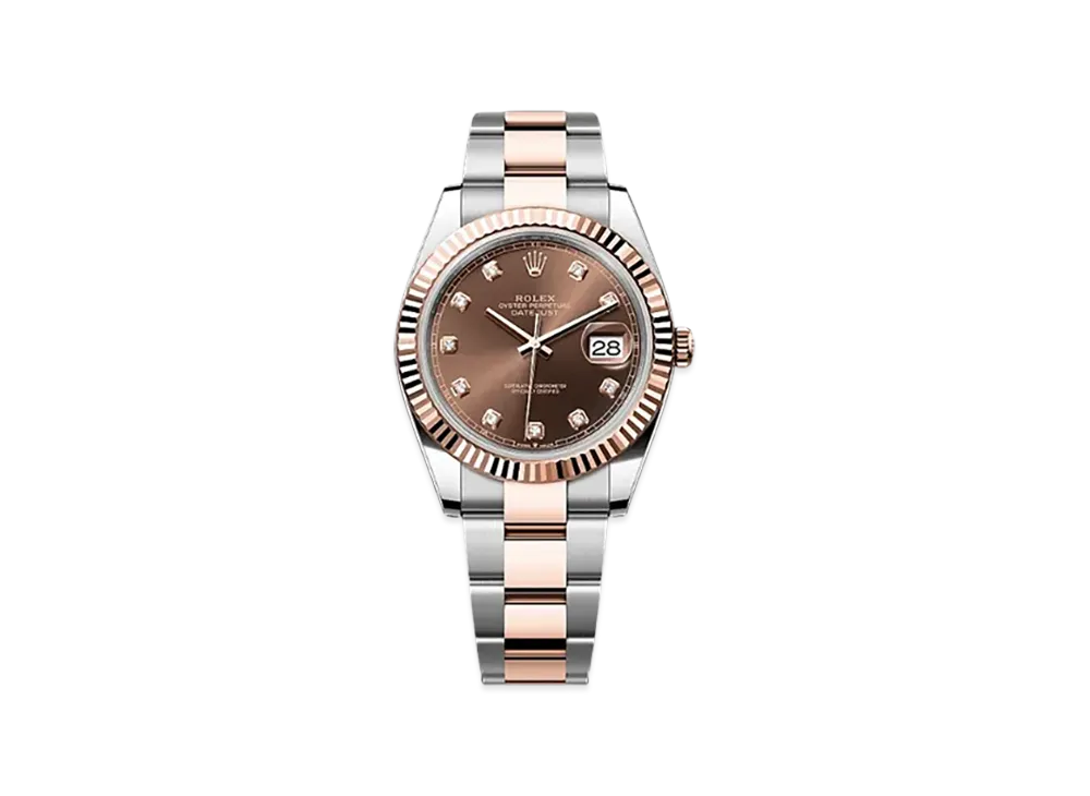 ROLEX Datejust 41 Oystersteel & Everose Gold "Brown"