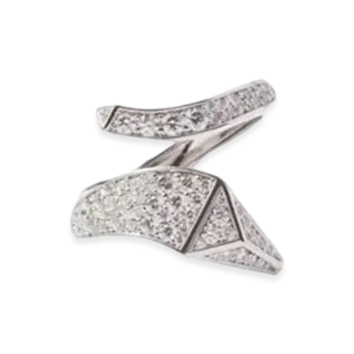 PRADA Eternal Gold Snake Mini Ring in White Gold and Diamonds
