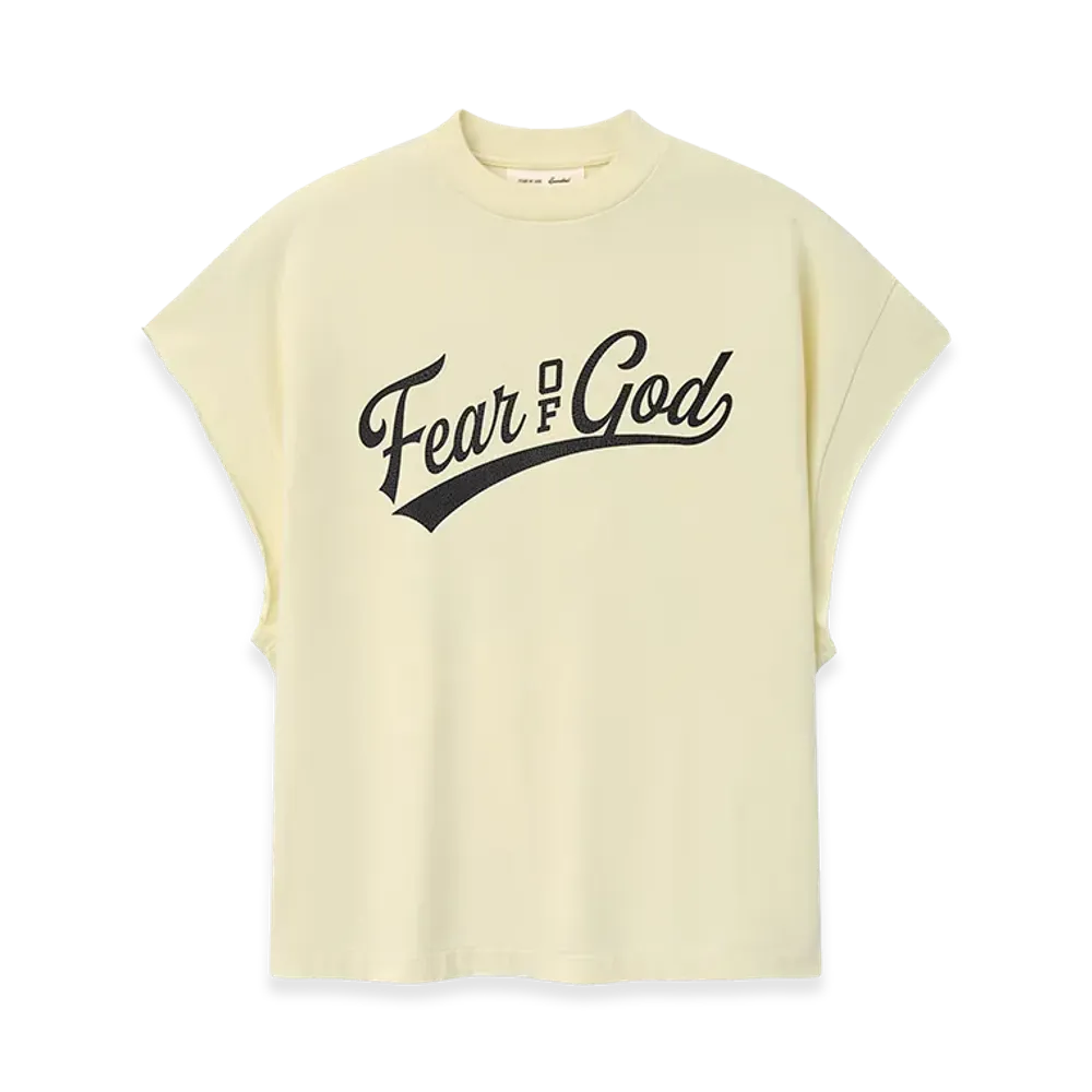 FEAR OF GOD ESSENTIALS Cut Off 90s Tee "Chalk"