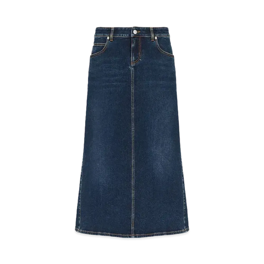 Alexander McQUEEN Denim Pencil Skirt "Indigo"