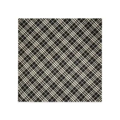 Burberry Check Silk Scarf "Black/Calico"