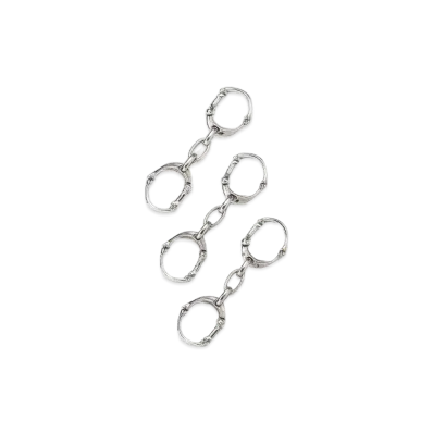 TAKAHIROMIYASHITATheSoloist. bone shaped carabiner bracelet.-S- "silver"