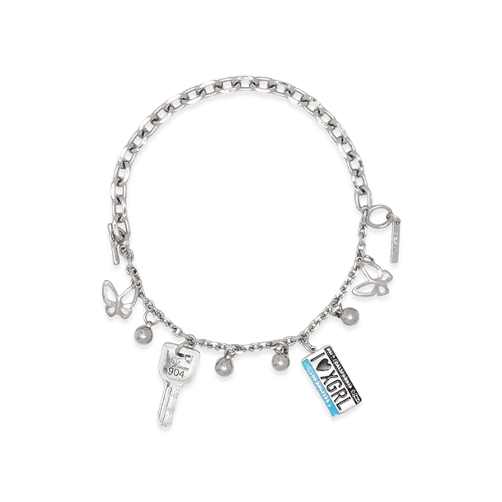 X-Girl Women's Sentimental Value Charms Bracelet "Silver"