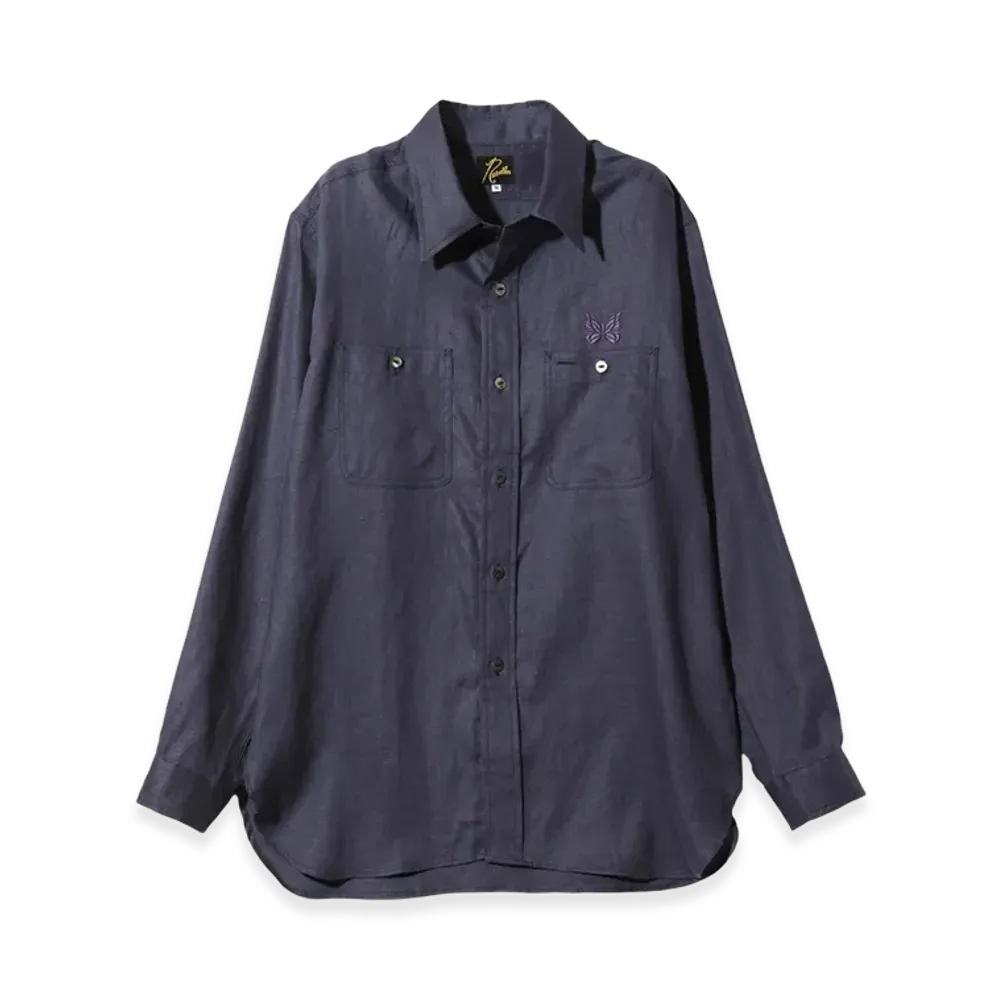 NEEDLES Linen Canvas Work Shirt "Purple"
