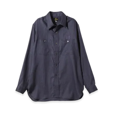 NEEDLES Linen Canvas Work Shirt "Purple"