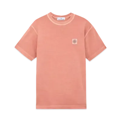 Stone Island 23757 Organic Cotton Jersey Fissato Effect "Orange"