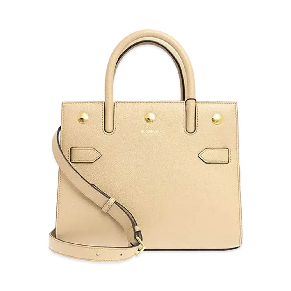Burberry Title Leather 2Way Bag "Beige"