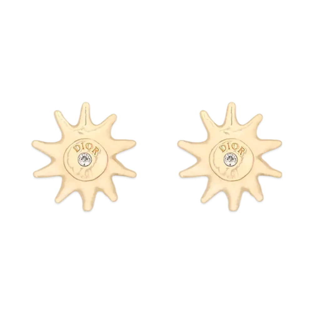 Dior x Lewis Hamilton Earrings in Brass & Crystal Online Exclusive "Gold"