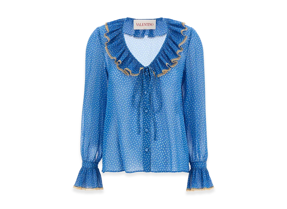 Valentino Women's Silk Shirt "Light Blue"