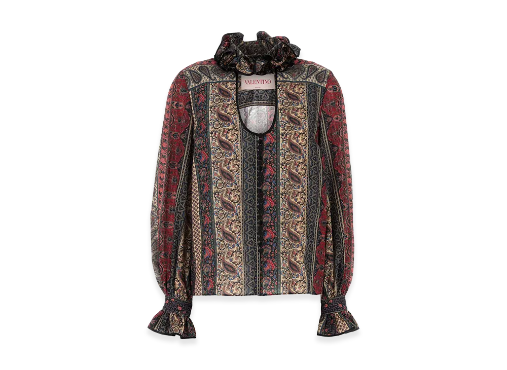 Valentino Women's Cotton Blend Blouse "Printed"