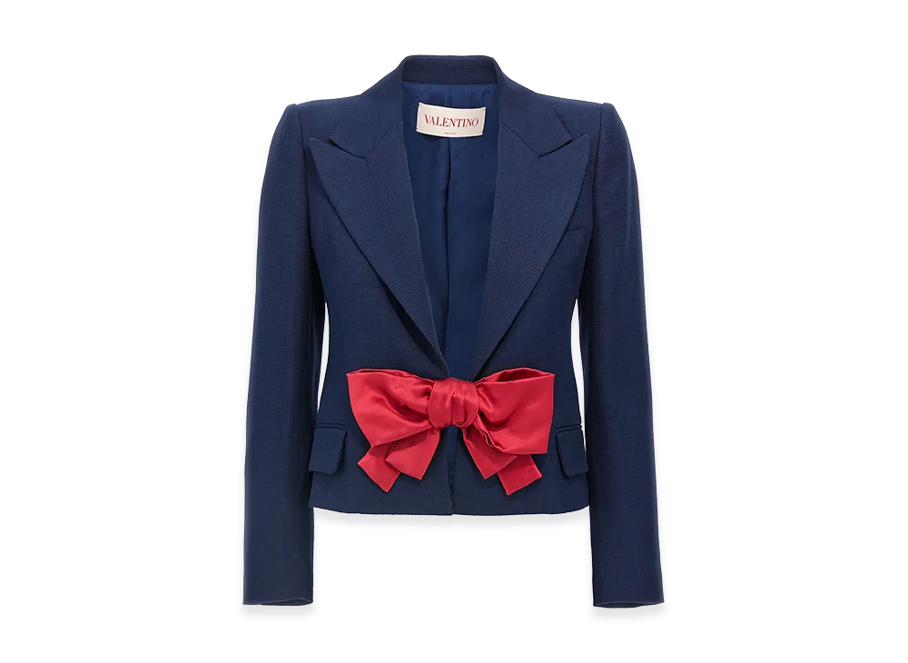 Valentino Women's 'plusdepois' Print Jacket "Blue"