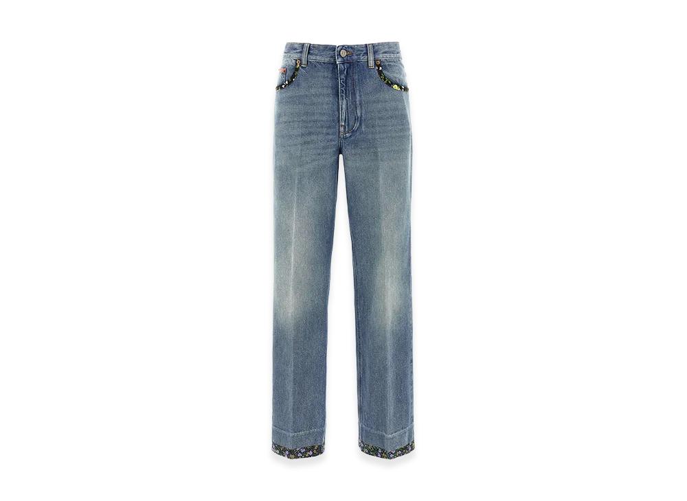 Valentino Garavani Women's Jeans "Floral/Blue"