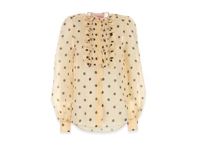 Valentino Women's Organza Shirt "Printed/Red"