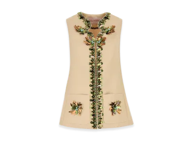 Valentino Women's Wool Blend Vest "Cream/Yellow"