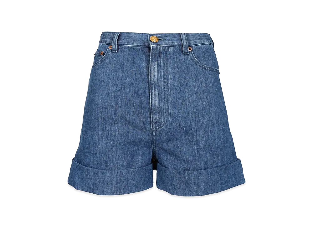 Valentino Women's Denim Shorts "Medium Blue"