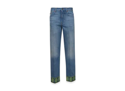 Valentino Women's Jeans With Jacquard Details "Blue"