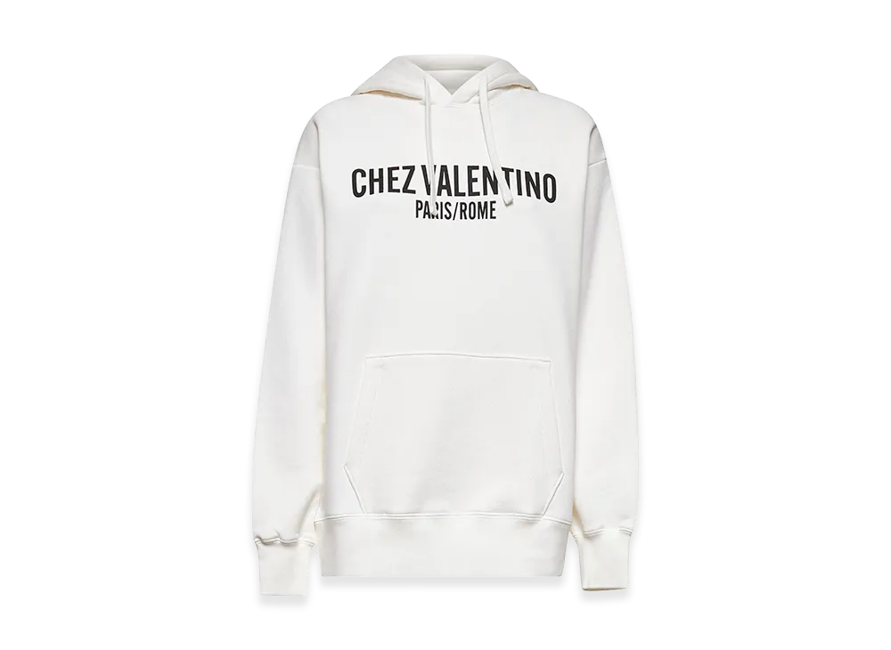 Valentino Women's Logo Hoodie "White"