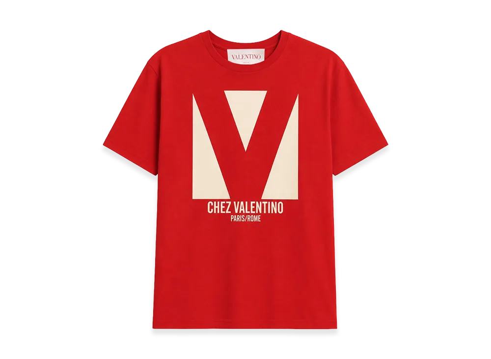 Valentino Women's Chez Print T-Shirt "Red"