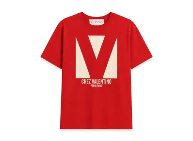 Valentino Women's Chez Print T-Shirt "Red"