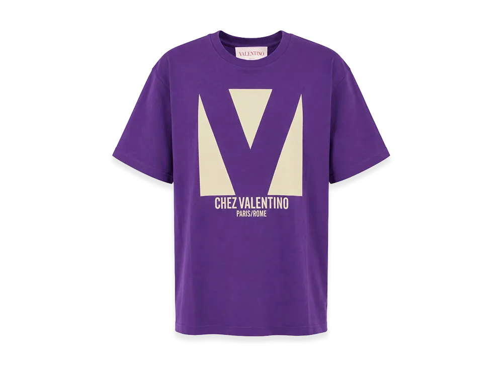 Valentino Women's Chez Print T-Shirt "Purple"