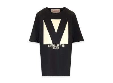 Valentino Women's "Chez " T-Shirt "Black/Printed"