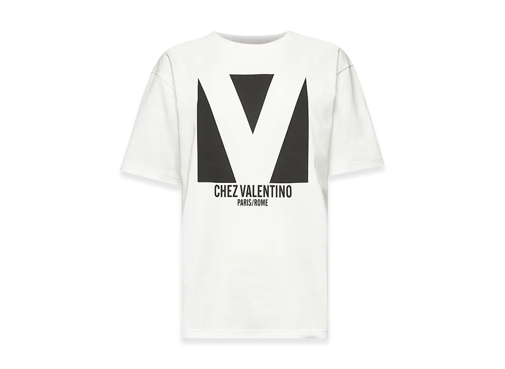 Valentino Women's "Chez " T-Shirt "White/Printed"
