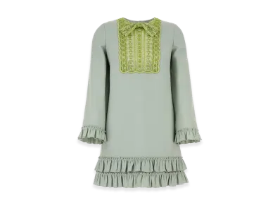 Valentino Women's Wool Blend Mini Dress "Mint Green"