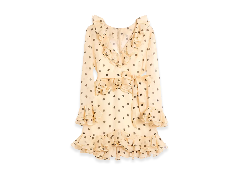 Valentino Women's Dress Pattern Organza "Avorionero"