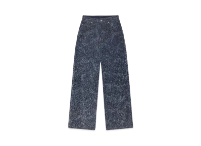 STELLA McCARTNEY High-Rise Denim Boucle Jeans "Speckled Blue"