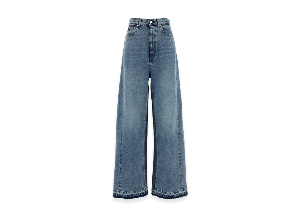 STELLA McCARTNEY Women's Wide-Leg Jeans With Contrasting Panels "Lightblue"