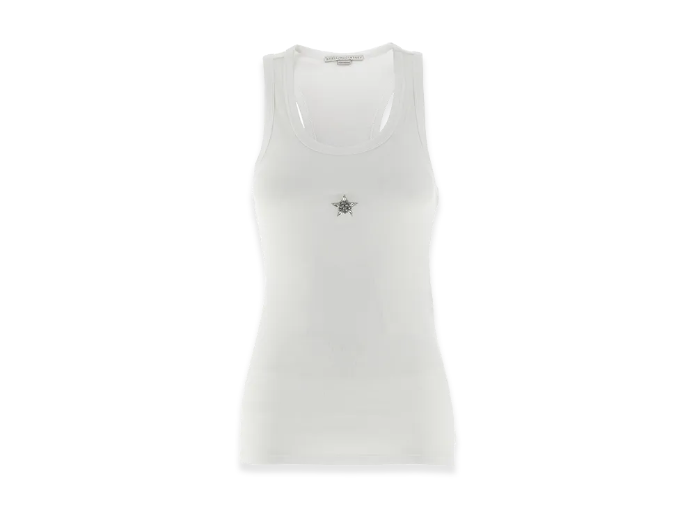 STELLA McCARTNEY Women's crystal Mini Star Top "White"