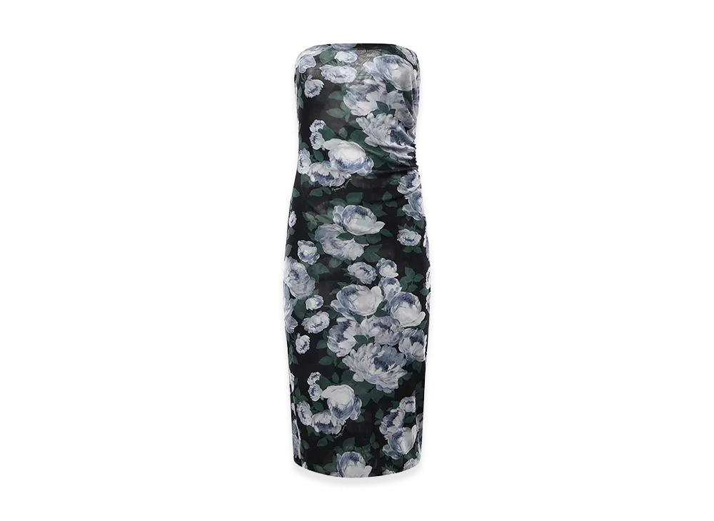 STELLA McCARTNEY Women's Floral Mesh Dress With Ruffles "Multicolor"
